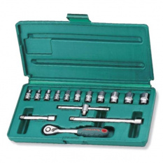 Набор головок торцевых Jonnesway S04H2715S 1/4&amp;quot;DR, 4-14 мм, 15 предметов