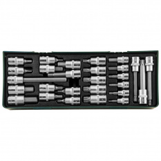 Набор торцевых головок с вставками JONNESWAY 3/8&amp;quot; и 1/2&amp;quot;DR, 27 предметов